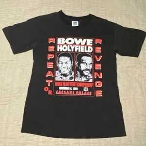 RIDDICK BOWE EVANDER HOLYFIELD FIGHT T SHIRT CAESARS PALACE